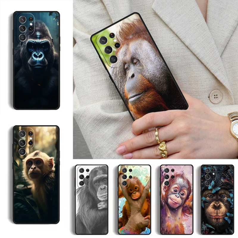 Cool Orangutan Monkey Phone Case for Samsung Galaxy S26 S25 Ultra S24 S23 S22 S21 Plus Note 10 Bumper Cover