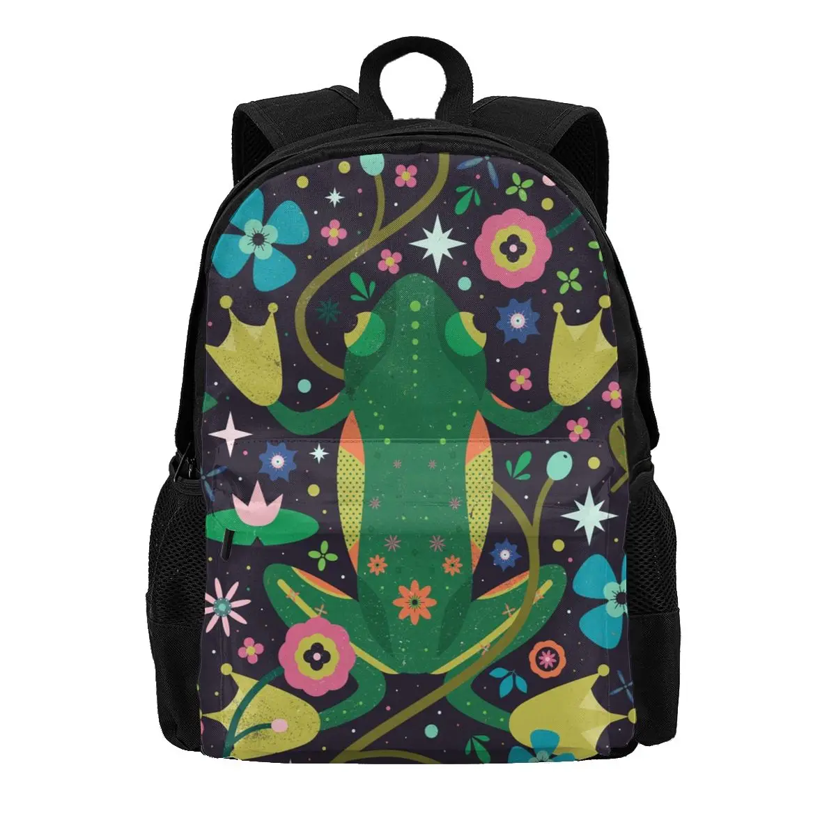 Botanical Frog Backpacks frog University Tourist Lightweight Backpack Cool Polyester Bags