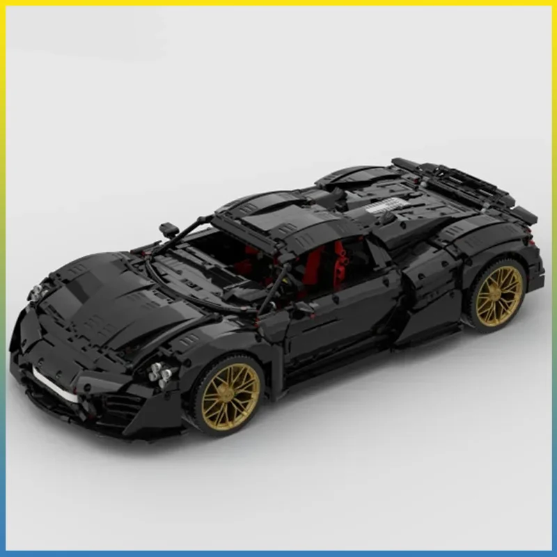 

НОВЫЙ MOC-172169 918 Spyder масштаб 1:8, технологические строительные блоки, гиперкар, супер гоночный автомобиль, сборка, игрушки, модель, подарки на день рождения для мальчиков