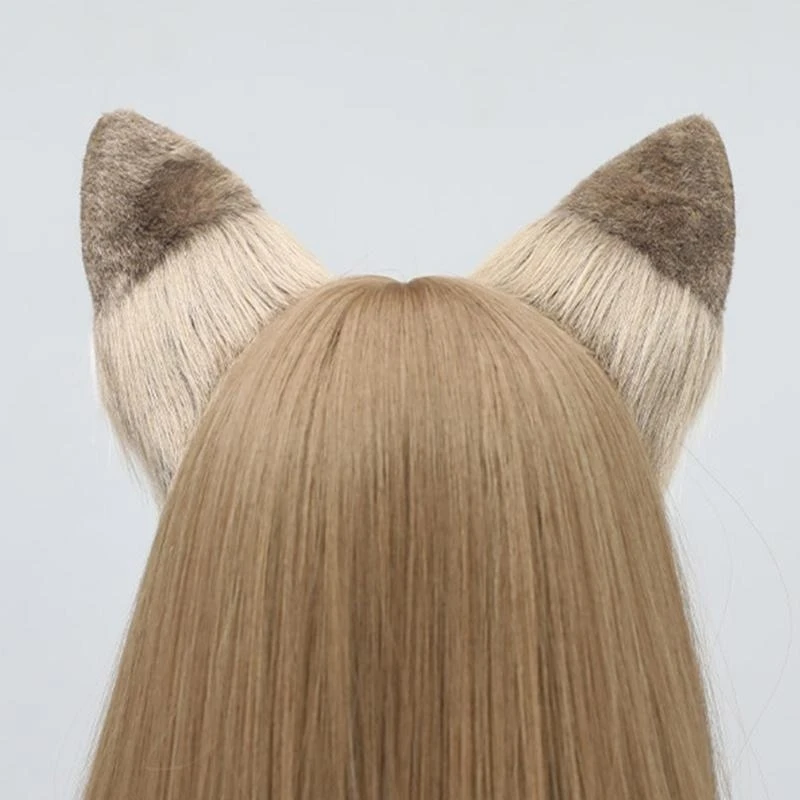 Kunstmatige dieren wolf oor cosplay hoofddeksel meisje push haarbandoren hoofdbanden feest dagelijks Halloween -kostuum voor