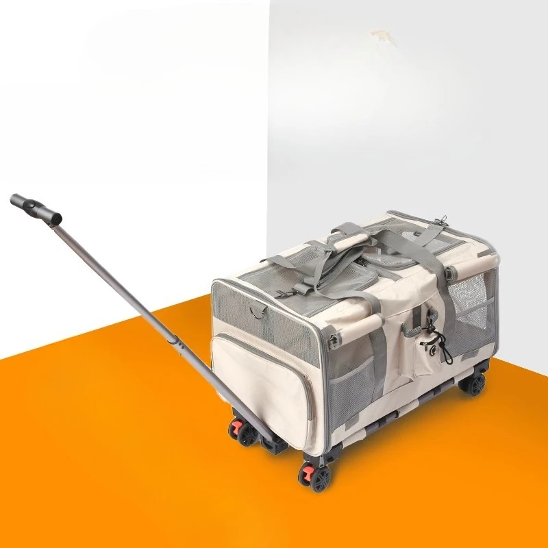 

Pet trolley case cat bag going out portable large capacity cat bag trolley case pet going out bag cat packaging two