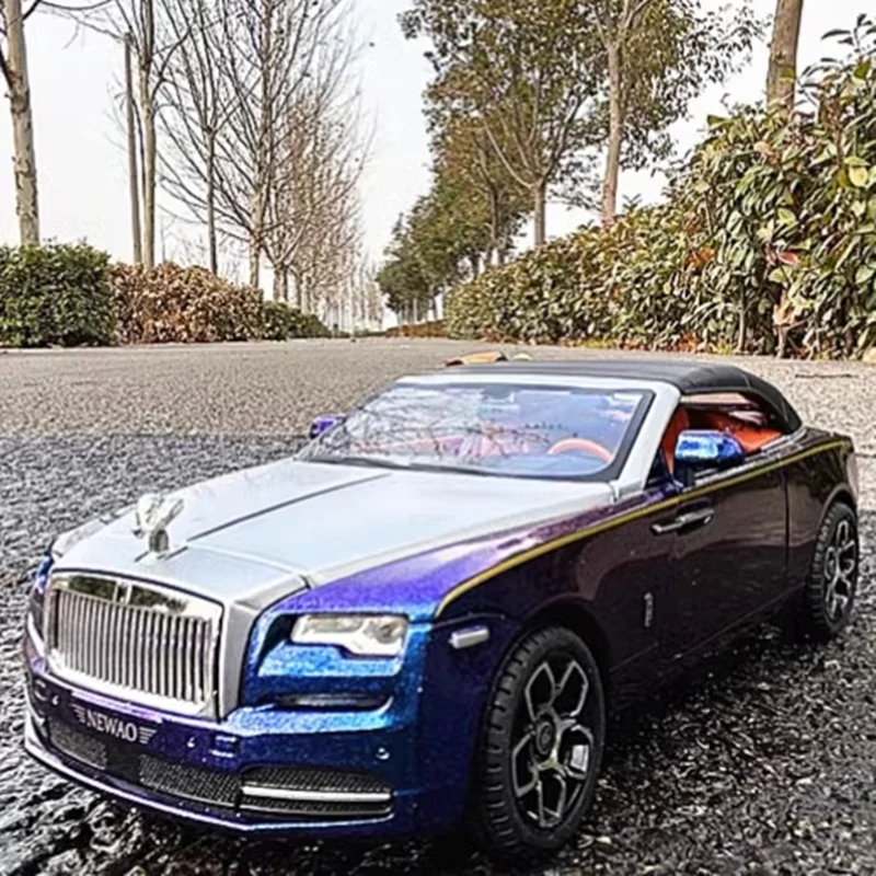 1:24 Rolls Royce Dawn Alloy Luxy Car Model Diecasts Metal Toy Vehicles Car Model Simulation Sound and Light Childrens Toys Gift