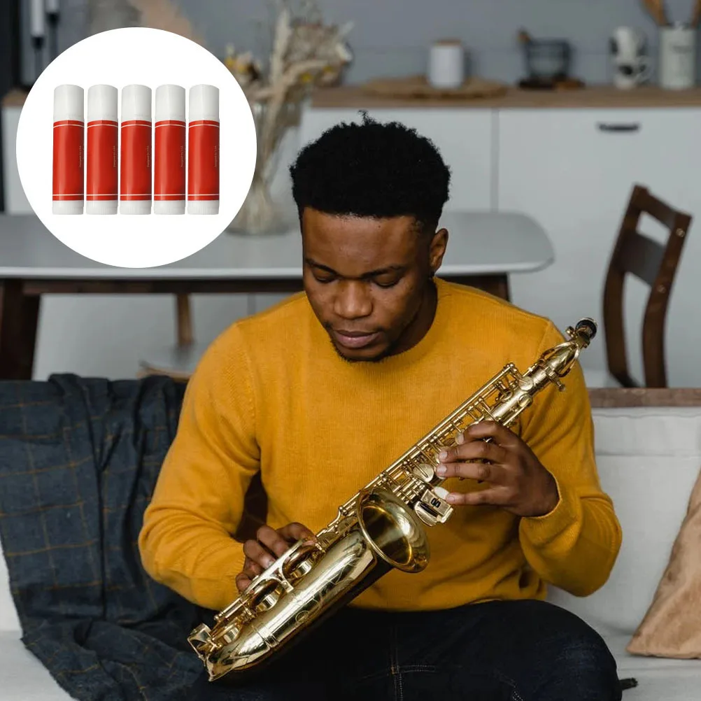 

5Pcs Cork Grease Professional Lubricate Cream for Saxophone Clarinet Flute White Tube Cork Paste Seal