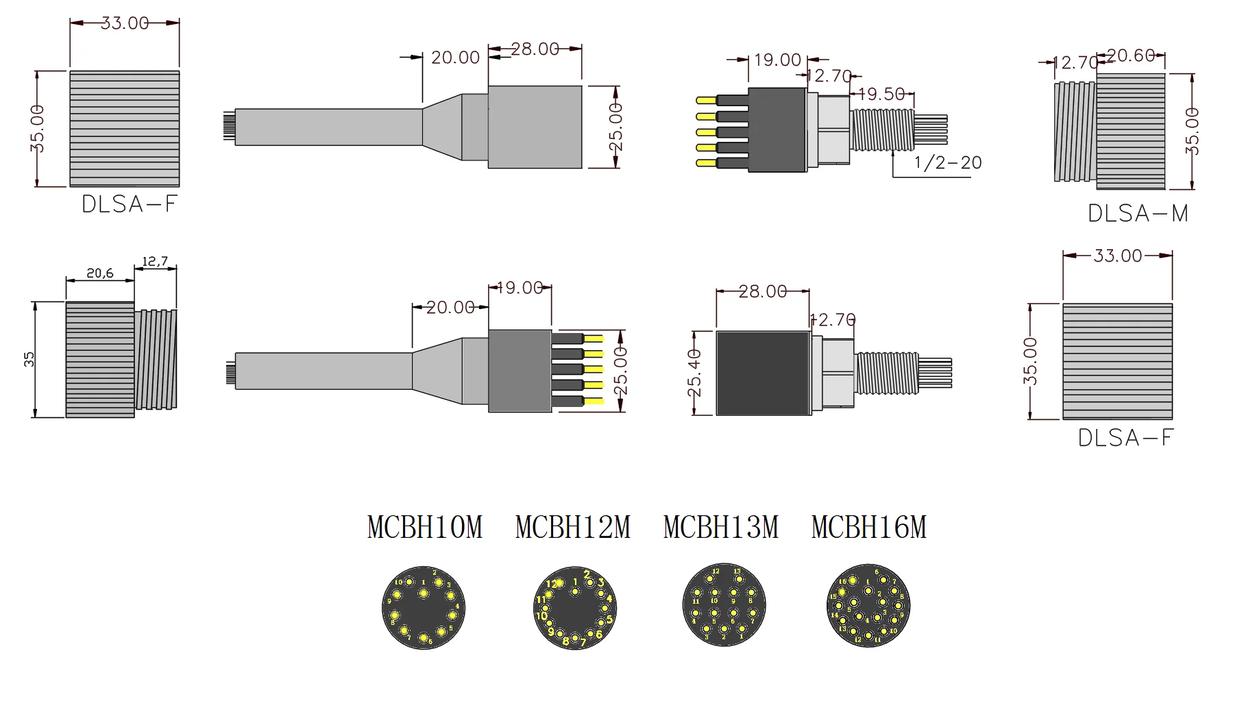 Good Micro 16 Core Watertight Connector for Underwater Exploration and Detection, ROV Cable Connection for Underwater World