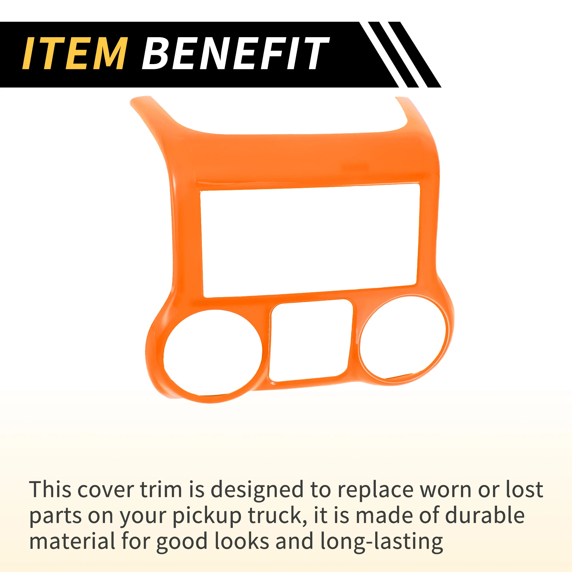 

UXCELL 1 Pcs Central Console Dashboard Panel Cover Trim for Jeep Wrangler JK JKU 2011-2017 ABS Orange