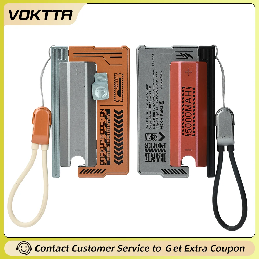 21700 Power Bank Case Mini Ups DIY Battery Box with 22.5W Fast Charging No Soldering Required Portable Mobile Power Shell