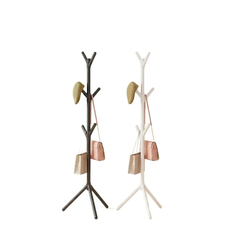 Floor‑standing Clothes & Hat Rack, Bedroom Vertical Coat Hook, Multifunctional Storage Hanger for Hat, Scarf, Handbag