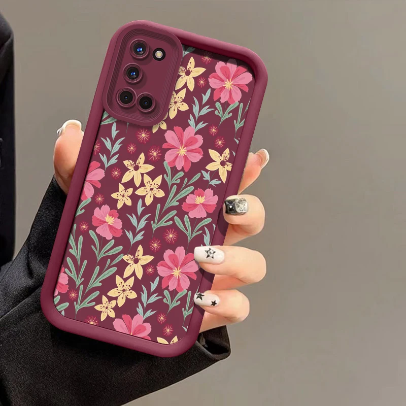 Voor Pixel 9 Pro XL Zachte Siliconen Matte Telefoon Case Voor Google Pixel 9 8A 7A 7 8 Pro Luxe bloem Patroon Beschermhoes