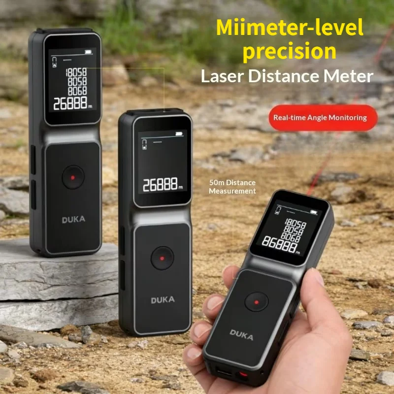 DUKA Laser Rangefinder Distance Meter Rangefinder Laser Tape Range Finder Building Handheld Measuring Ruler Ultra HighPrecision