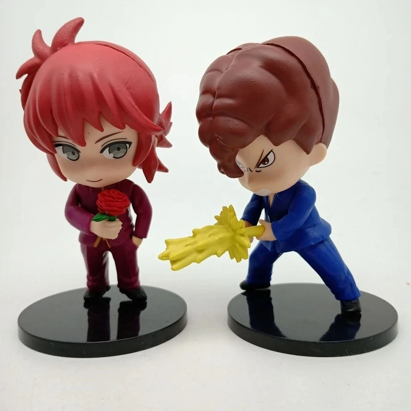 شخصية أنيمي YuYu Hakusho PVC ، ظل Yuusuke Urameshi Kurama الزوال ، طراز Q-version لطيف ، ألعاب هدايا للأطفال ، 9-11 ، 6 لكل مجموعة