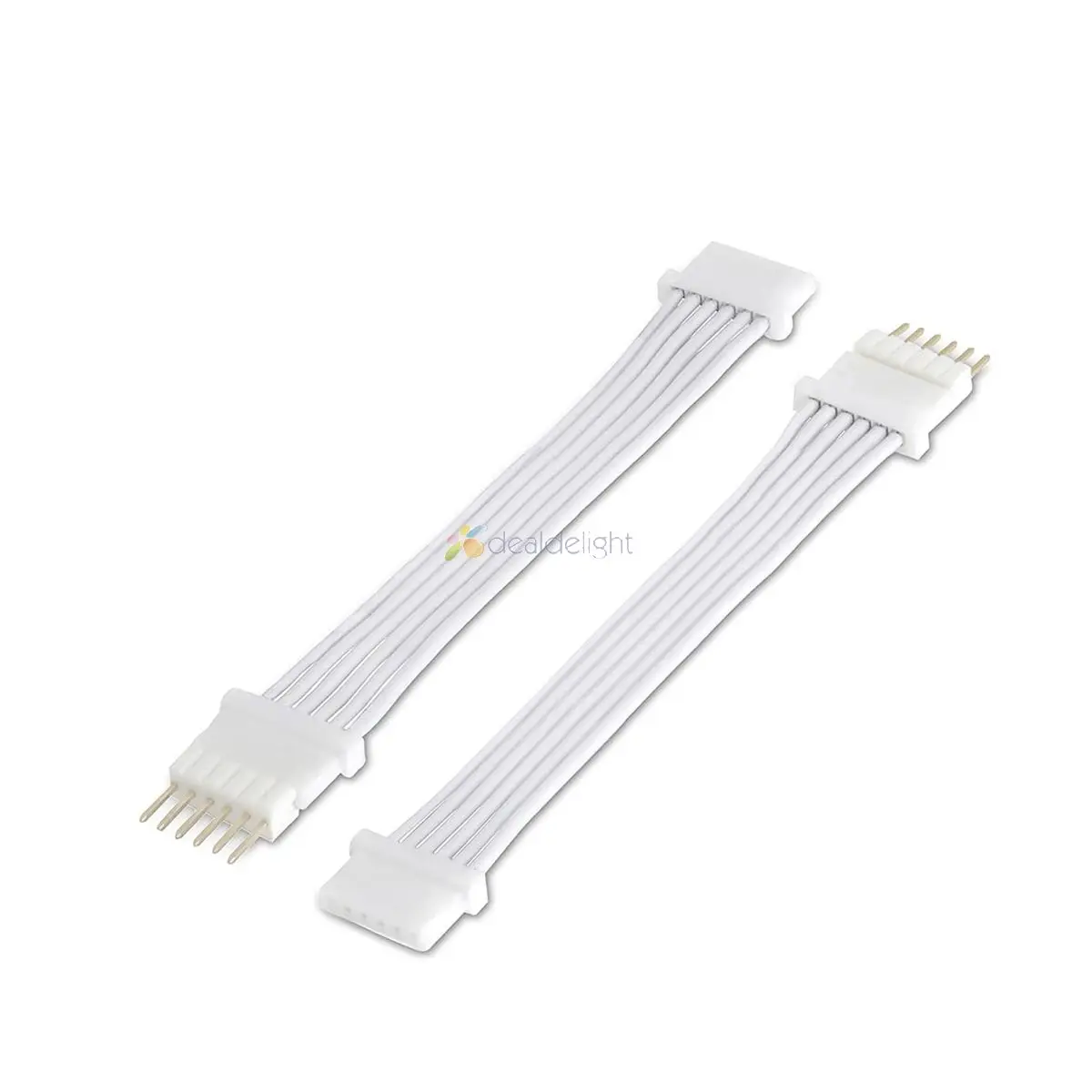 Cable de extensión de 30CM, 1M, 2M, 3M, 5M, 6 pines para Philips Hue Lightstrip Plus V4, Cable conector Micro LED blanco de 6 pines, 2 unids/lote