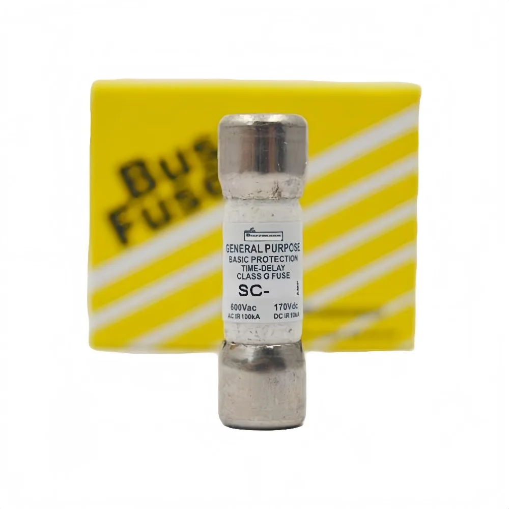 【10-Pack】SC-12 Time Delay Class G Fuse 12A 600VAC Current Limiting Industrial Fuse SC12