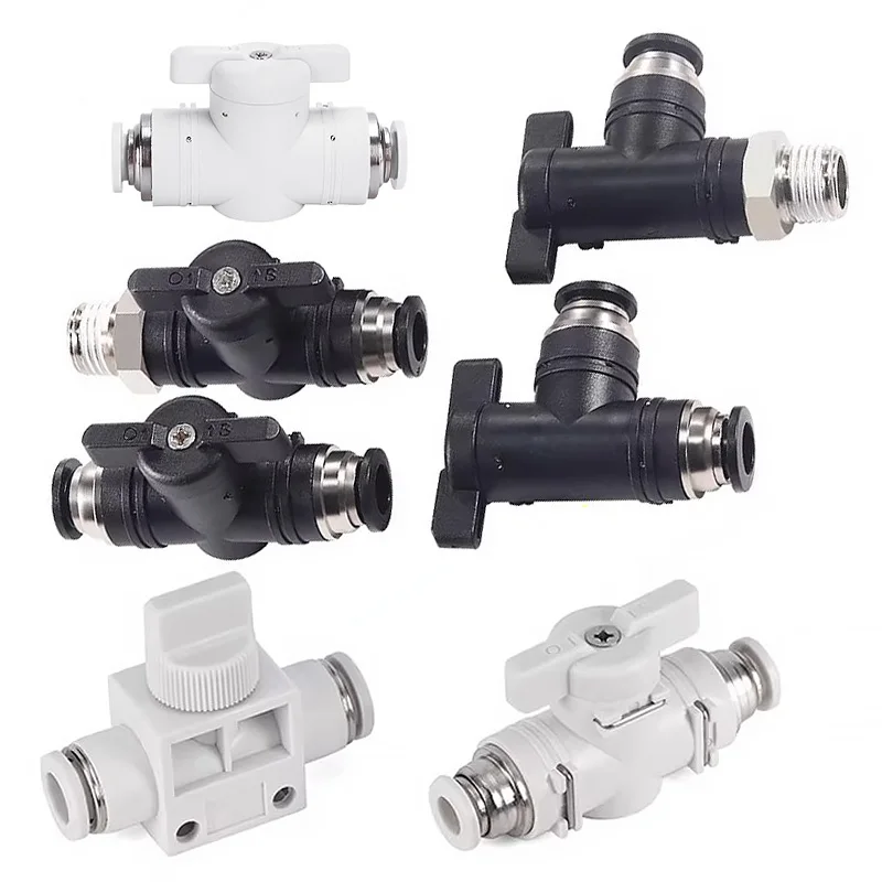 Pneumatic Manual Valve BUC BUL BUG 4 6 8 10 12mm Air Tube Rotary Switch Hand Valve Straight Through Quick Connector Ball Valve