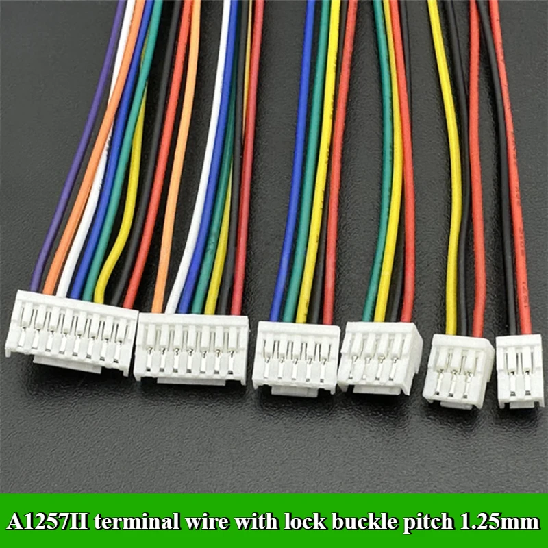 

A1257H terminal wire with lock buckle single/double head 2P/3P/4P/5P/6P/7P/8P/9P/10P wire length 15cm 28AWG electronic line