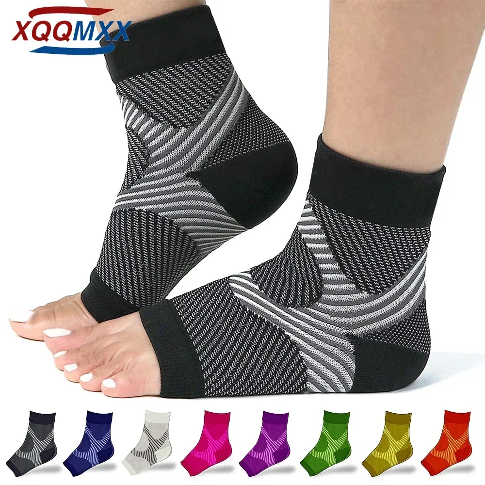 1Pair Plantar Fasciitis Compression Ankle Brace SocksSleeves,Provides Foot & Arch Support. Heel Pain, Achilles Tendonitis Relief