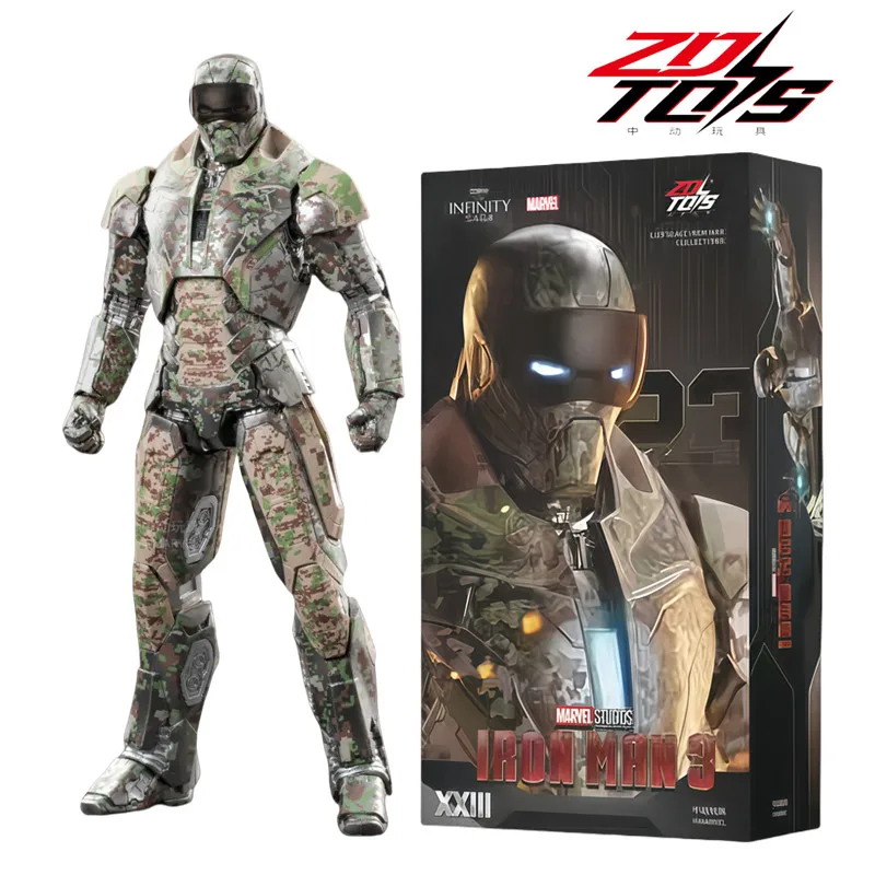 

Оригинальные игрушки ZD Marvel 1:10, Железный человек Mark23 оттенки Mark XXIII Shadow, фигурка, военная броня, коллекционные модели