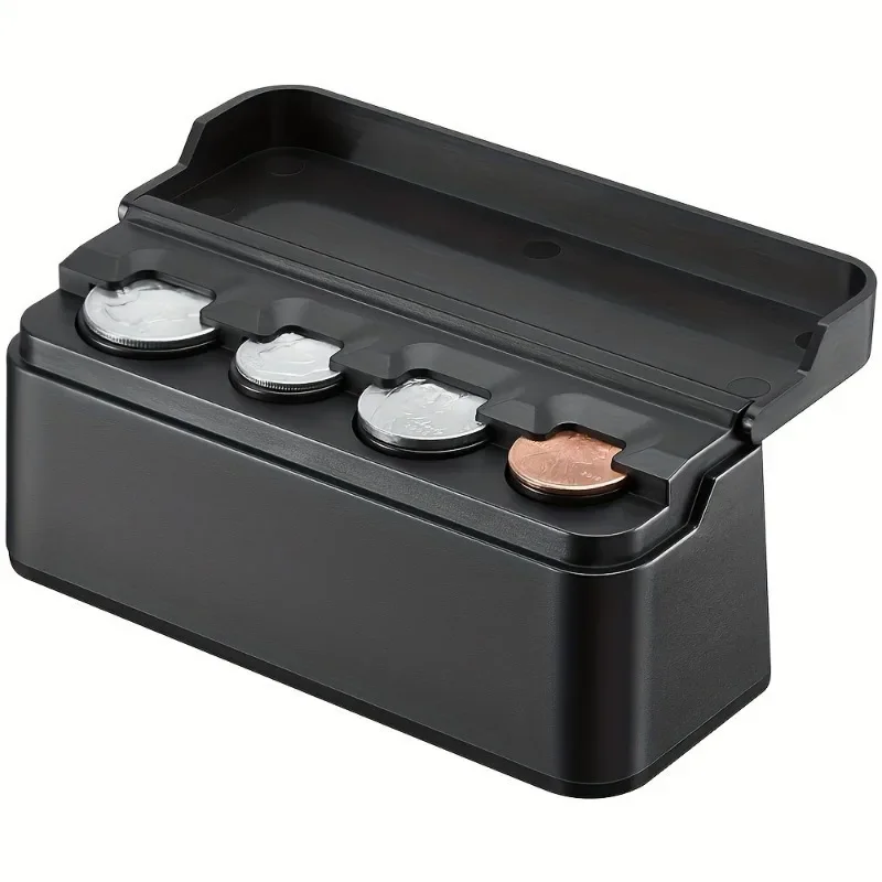 Car coin storage box - Suitable for home and car use - Money box - Universal for most car models to store and retrieve coins