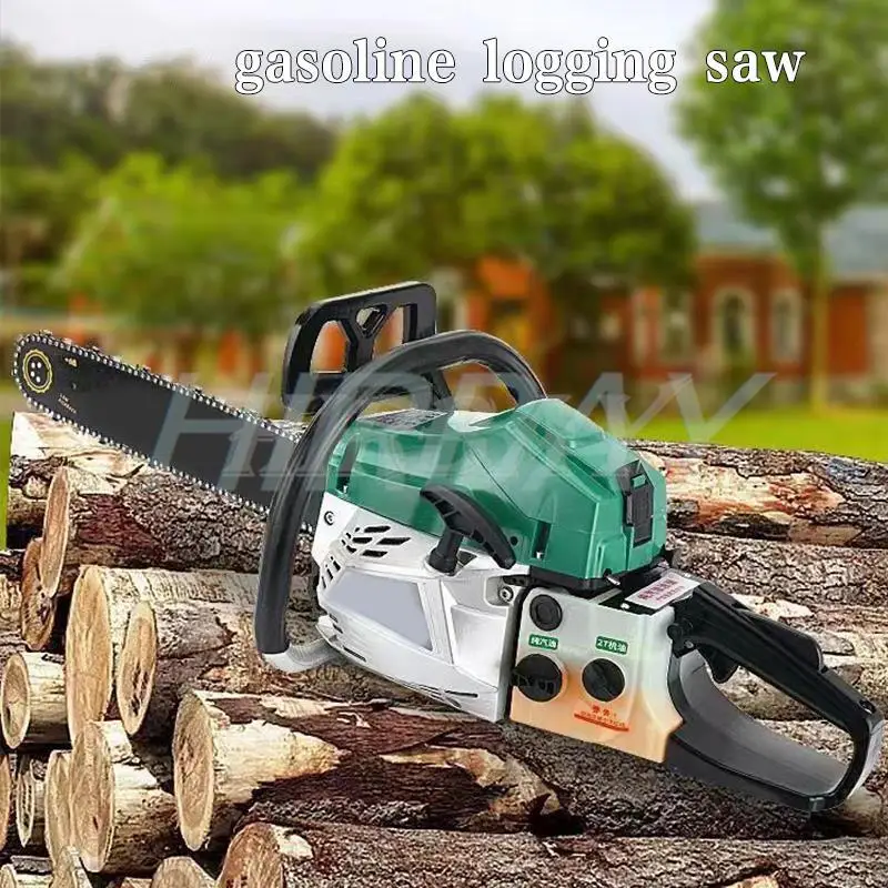 Gasoline Chainsaw 90CC High-power Chainsaw Petrol Chainsaw Wood Cutting Hand Tools Fuel-saving 98 Dual Cylinder