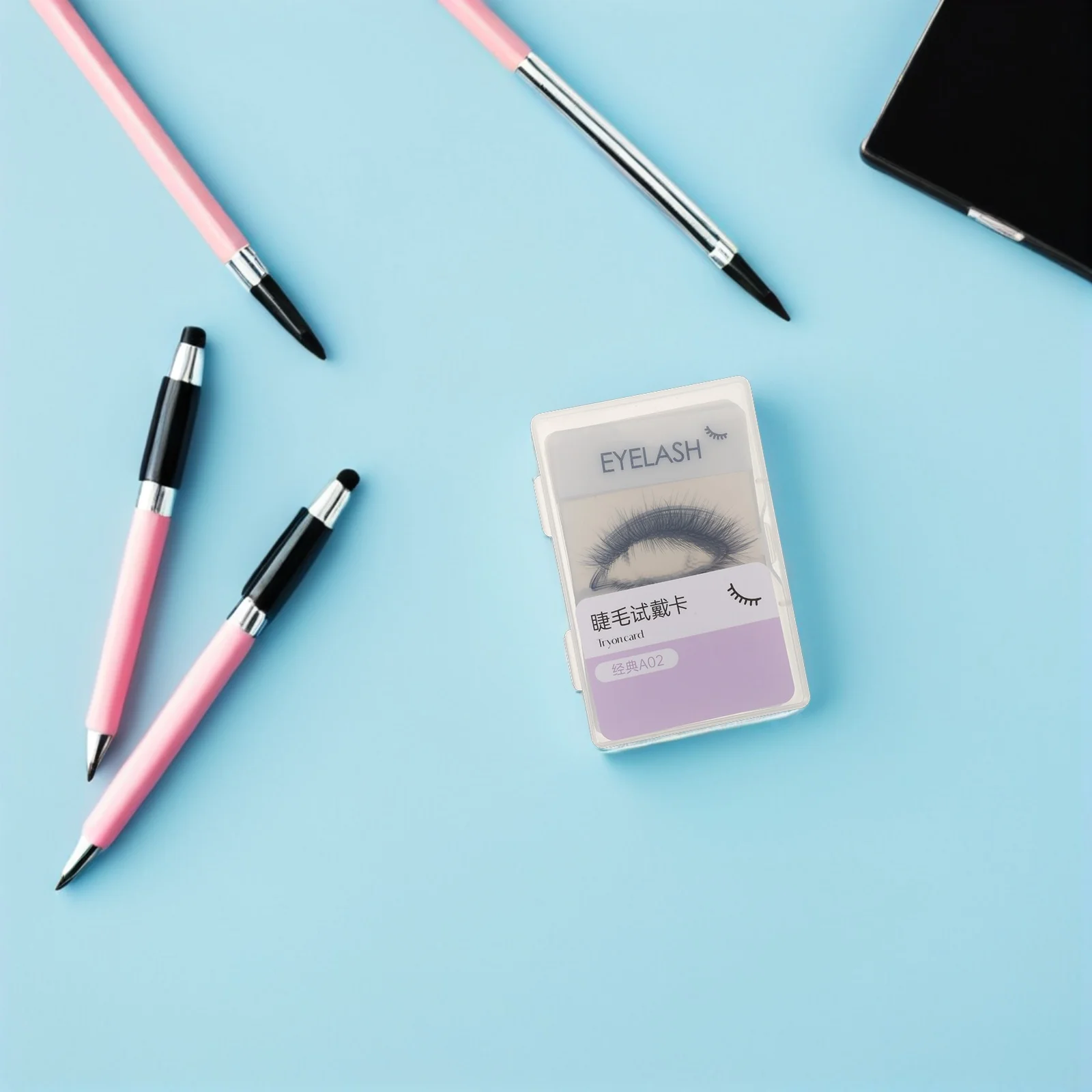 12 قطعة من أداة عرض الرموش المحمولة لعرض حامل العرض المحمول ذو النمط الدقيق للعرض الاحترافي