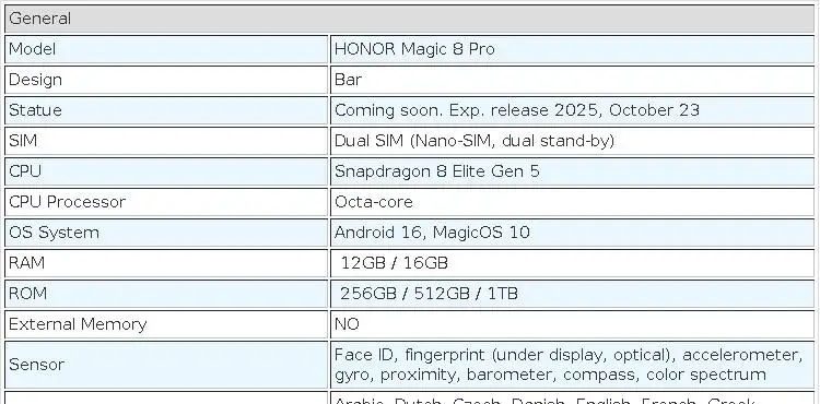 2025 HONOR Magic 8 Pro 5G Mobile Phone 6.71" 120Hz Display Snapdragon 8 Elite Gen 5 Camera 200MP Battery 7200mAh GMS Smartphone