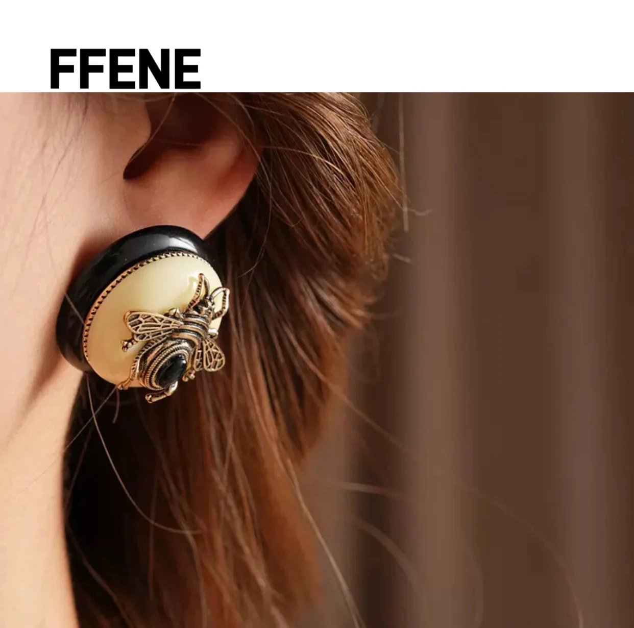 

Round hot-selling earrings, fashionable, versatile, ear studs, retro, exaggerated ear ornaments, women, luxurious, high-end feel