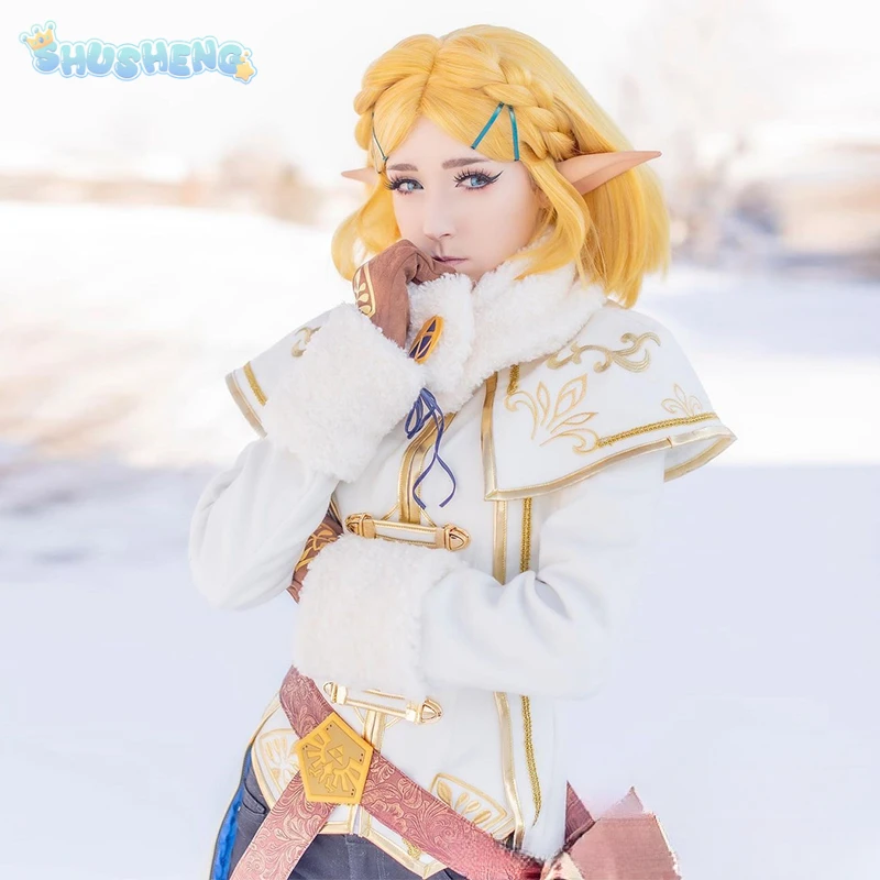 Zelda: Breath of the Wild Zelda Link Cosplay The Legend Costume Halloween party wig Elf ears Accessories gorgeous cute Zelda set