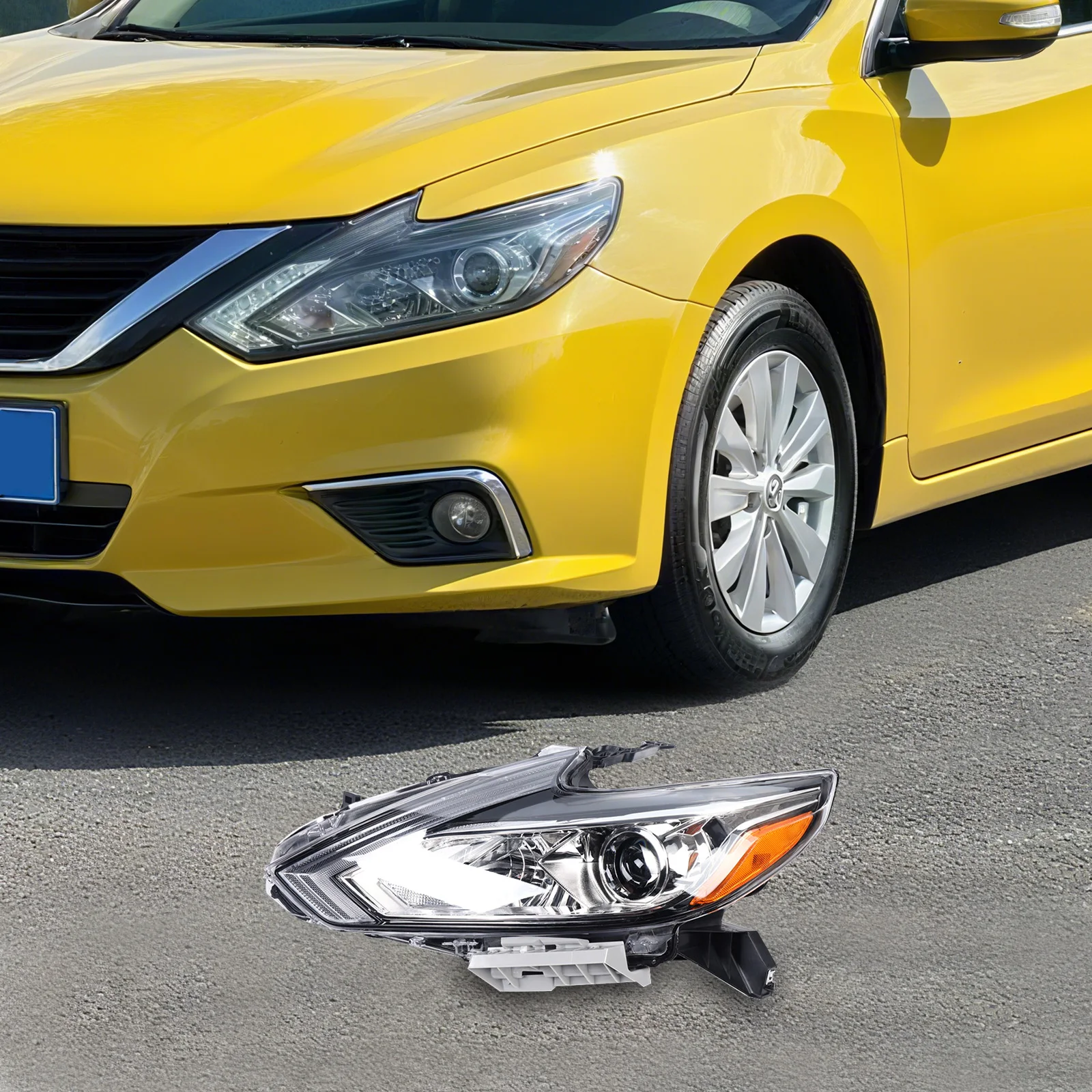 

Halogen Headlights Assembly Left/Right Headlight for 2016-2018 Nissan Altima 2.5L Base/S/SR/SV/SL NON-3.5L Models