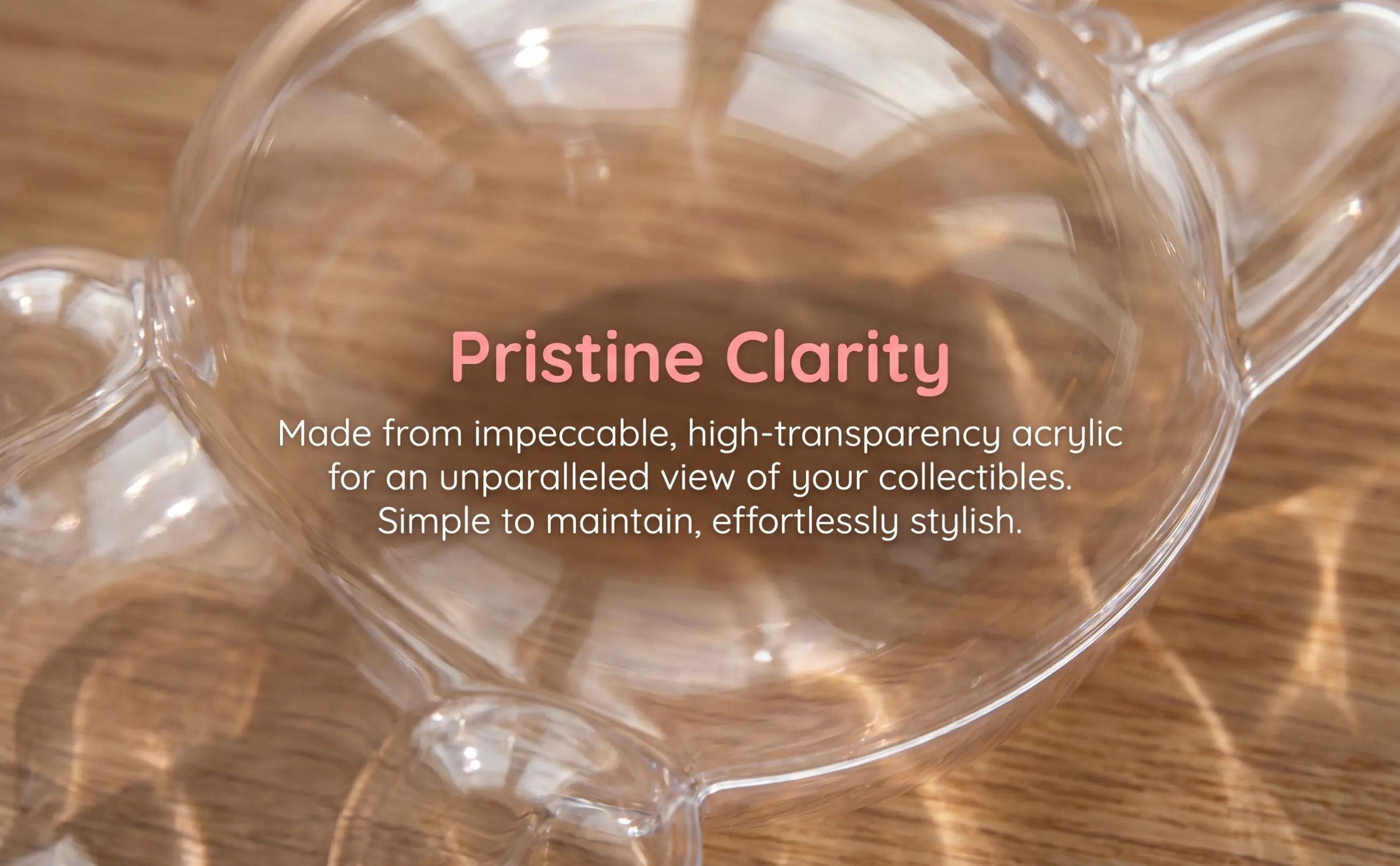 Acrylic Clear Display Case for Collectibles Transparent Protective Cover with High Clarity Sleek Design Easy Clean for Shelf