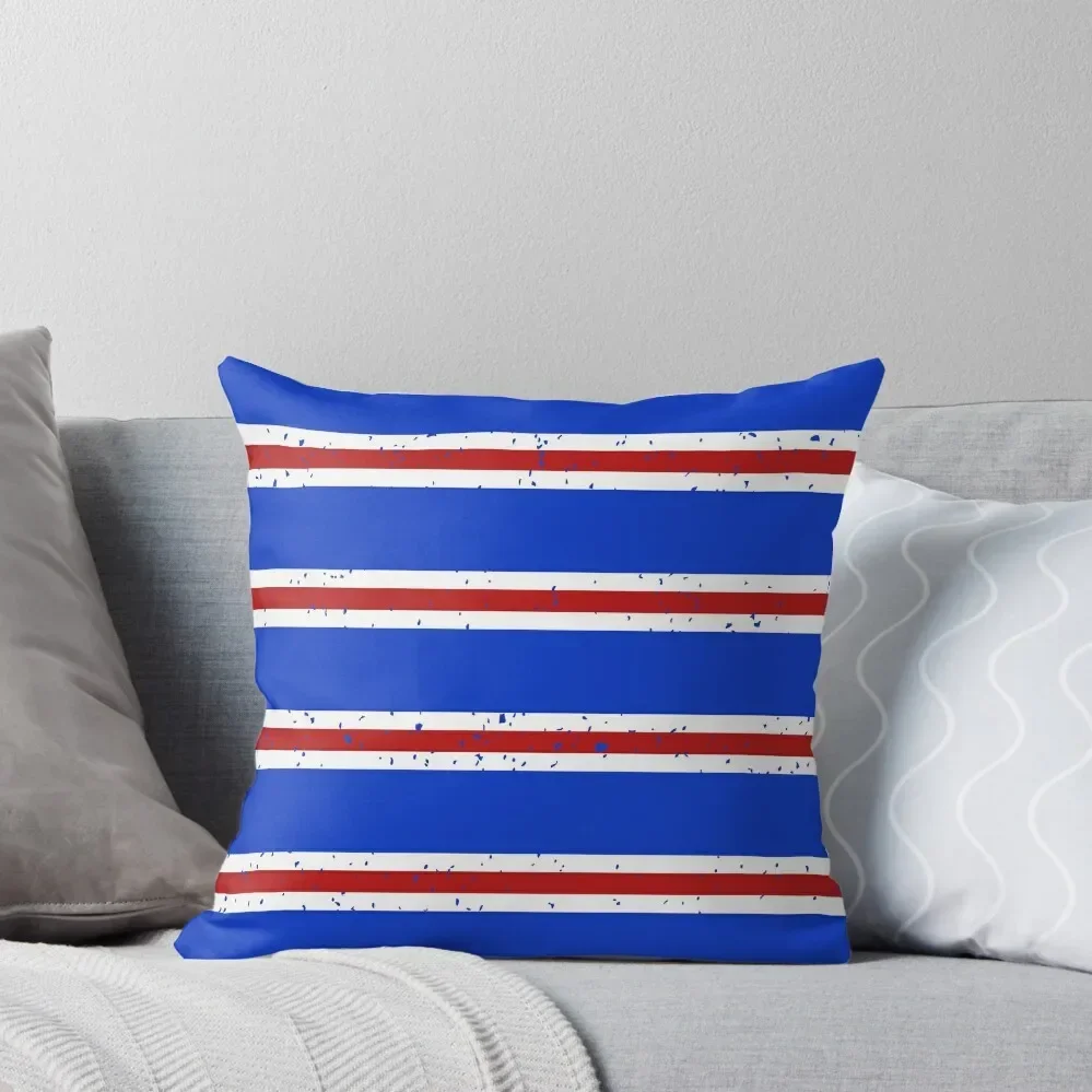 

Rangers Red White Blue Bar Scarf Design Throw Pillow pillow cover christmas Cushion Child pillow