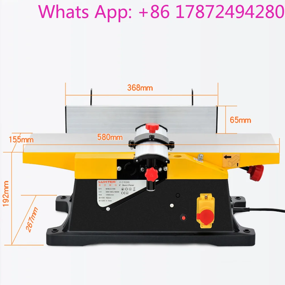 Multifunctional Woodworking Thicknesser, 1800W Electric Wood Planer Machine