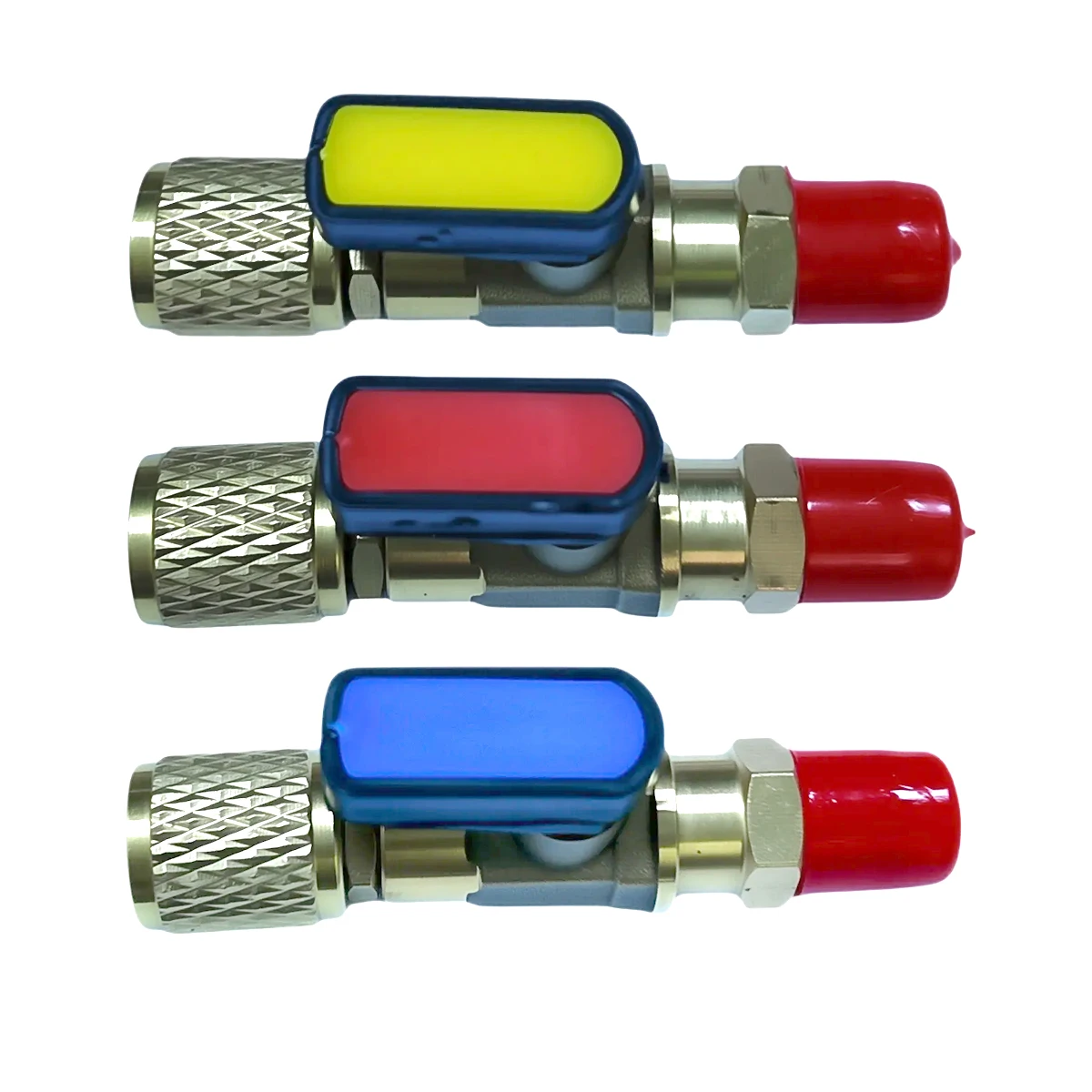 R22 Refrigerant Ball Valve Brass Air Conditioning Refrigerant Shut-Off Valve Connecting to Hose Refrigeration Tool R410A Adapter
