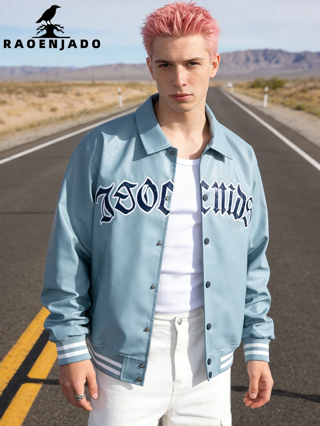 Jaket Kulit Imitasi Balap Pria - Varsity Jacket Letterman ulasan dan harga