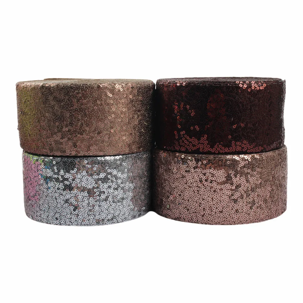 

5Yards Flat Sequin Ribbon 3inch 75mm for Chear Hairbows DIY Craft Materials in stock