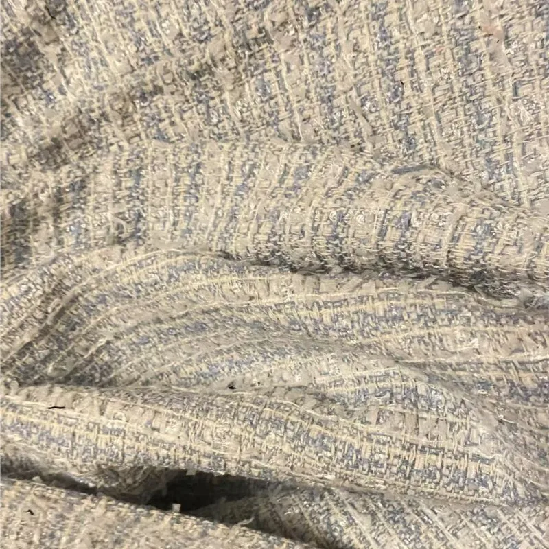 Blue Tweed Dress  2026 spring / autumn women's dress Leisure vacation one-piece  Ladies Classic bottoming dress