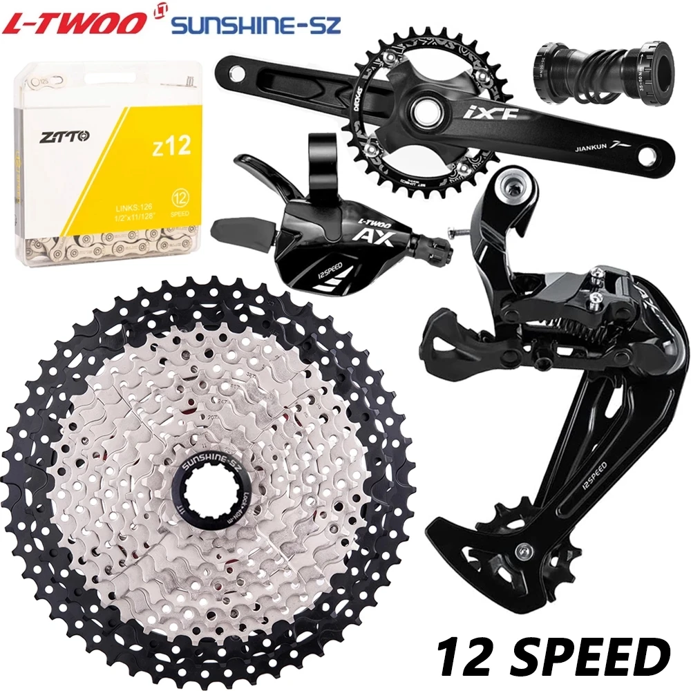 

LTWOO MTB Bike 12Speed Groupset 1X12 Shifter Rear Derailleur 170mm Crankset 12V Cassette ZTTO 12S Chain K7 Flywheel MTB Sprocket