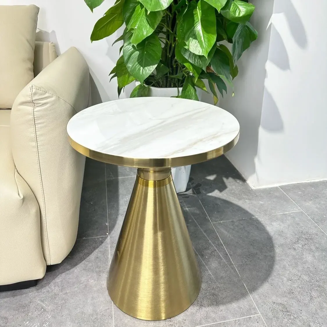 High-end Side Table Creative Coffee Tables Commercial Hotel Negotiation Table Nordic Light Luxury Living Room Sofa Side Cabinet