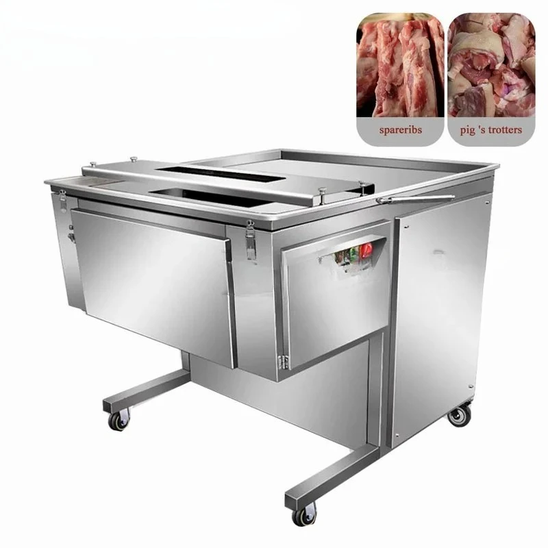Stainless Steel Lamb Chop Steak Slicer Cutter Pig Foot Fresh Pork Ribs Cube Cutting Machine