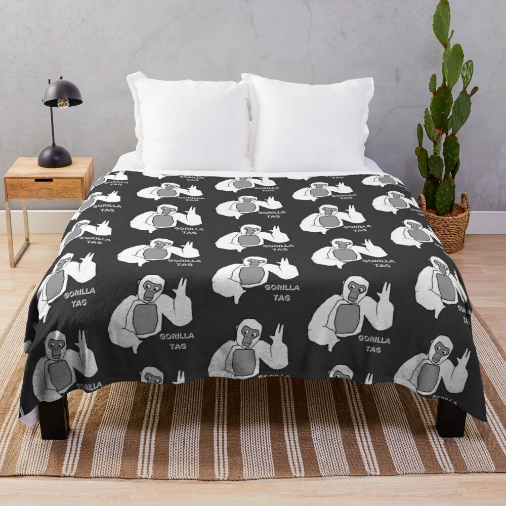 Gorilla Tag White Gorilla Throw Blanket quilt blanket Blanket fleece Kid's blanket comforter blanket