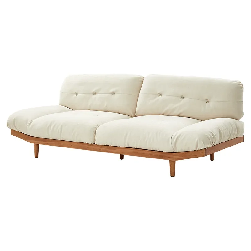 

Nordic Japanese down technology cloth cloud sofa solid wood baxter living room small apartment milano fabric sofa