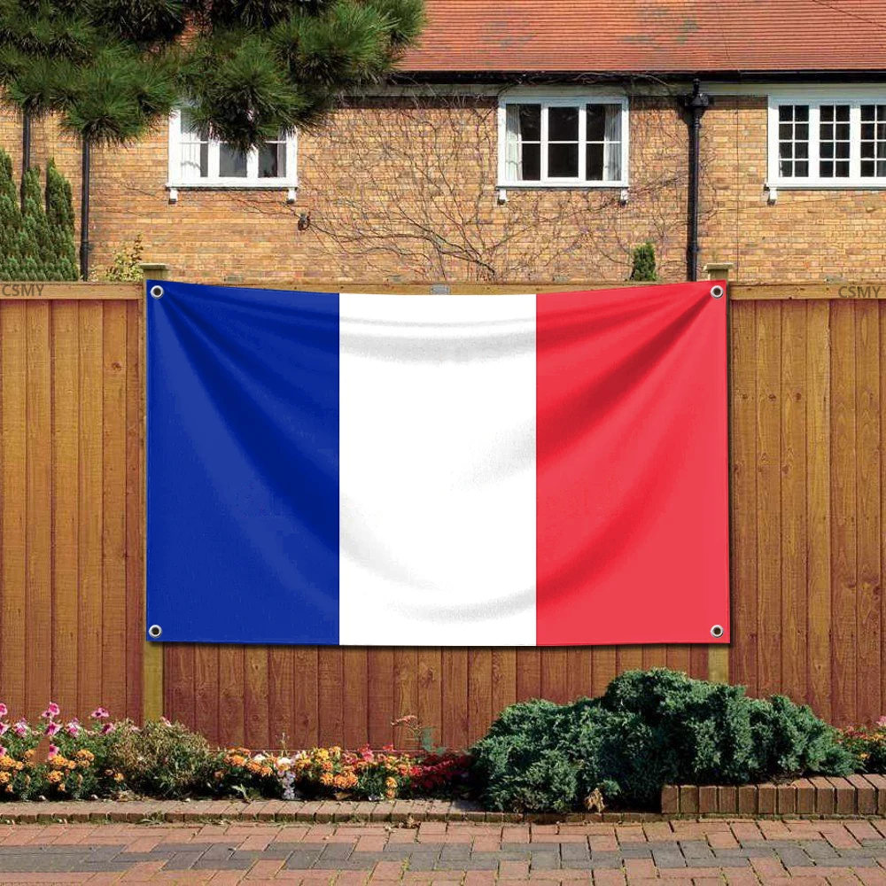 French Flag Hanging Flags 90x150cm Banner for Room Garage Bar Wall Tapestry Rcing Flag Outdoor Decor Flags and Banners Home Hang