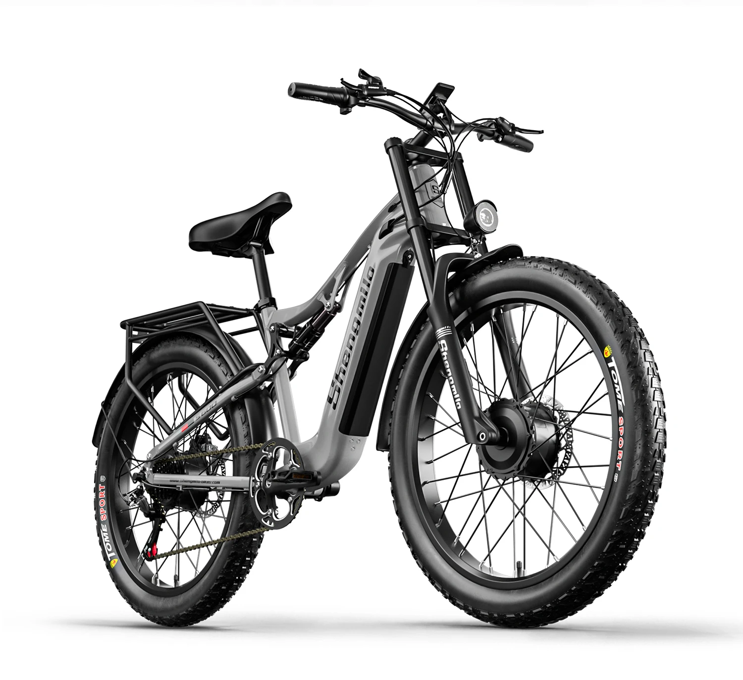 Shengmilo S600 Elektrofahrrad für Erwachsene, Herren E-Mountainbike mit zwei Motoren, 48V840WH Batterie, 26-Zoll-Fat-Tire-E-Bike – Detail 15