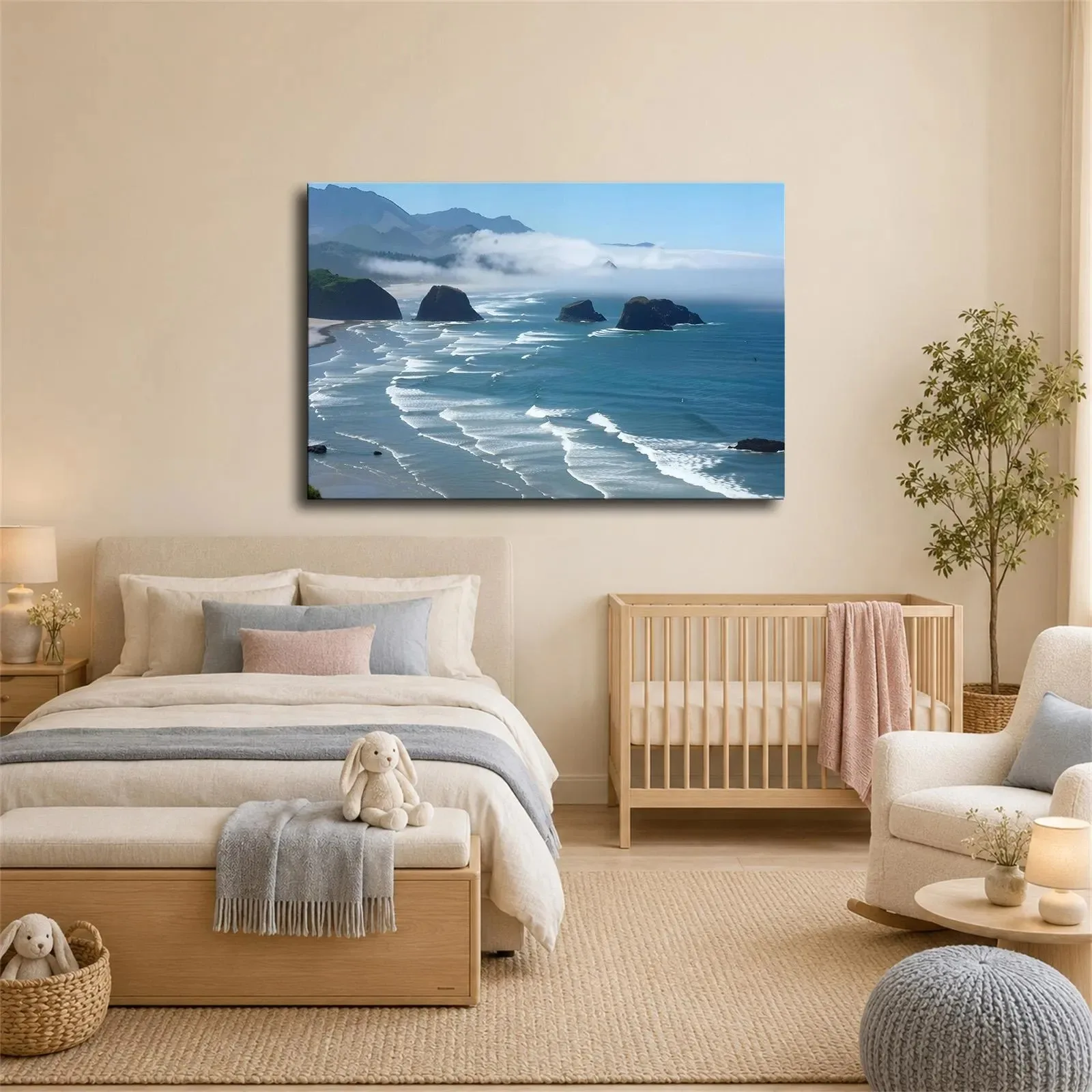 Modern Eclectic Style Canvas Poster Abstract Floral Mermaid Heron Dancer Hobbit House Face Portrait Wall Art for Home Decoration