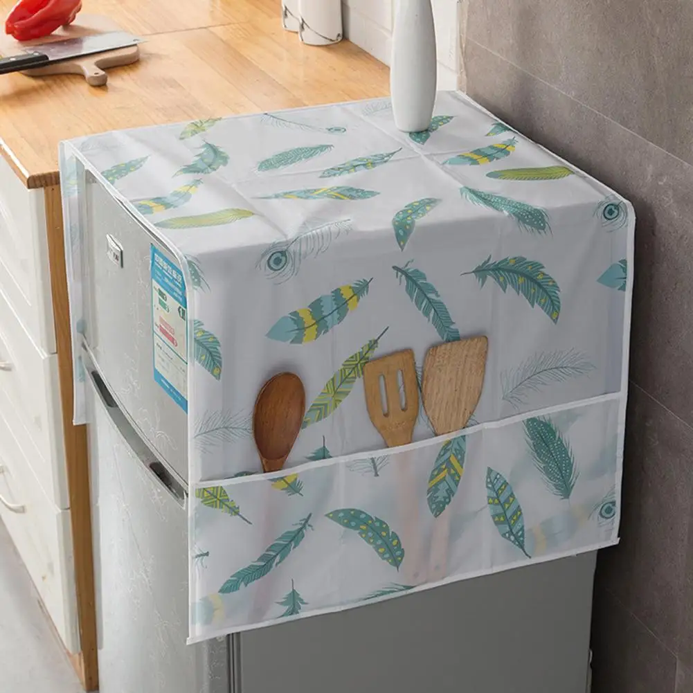 Multipurpose Refrigerator Dust Cover With Storage Bag Dust Home Textile Proof Supplies Washable Household G1f4