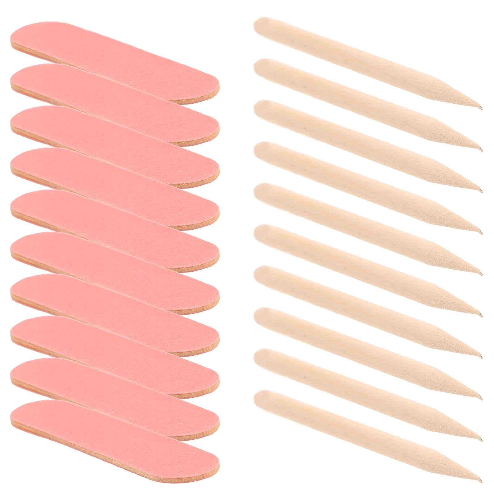 

50 Pcs Nail Art Rubber Tool Kit Manicure Sticks Disposable Cuticle Pusher Buffer Block File Mini Files Bulk Fingernail