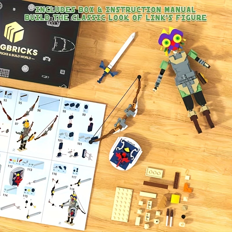 Set di blocchi da costruzione per maschera da gioco, collezione di giochi di avventure, figurine di personaggi, compleanno creativo, Natale, regalo di Halloween