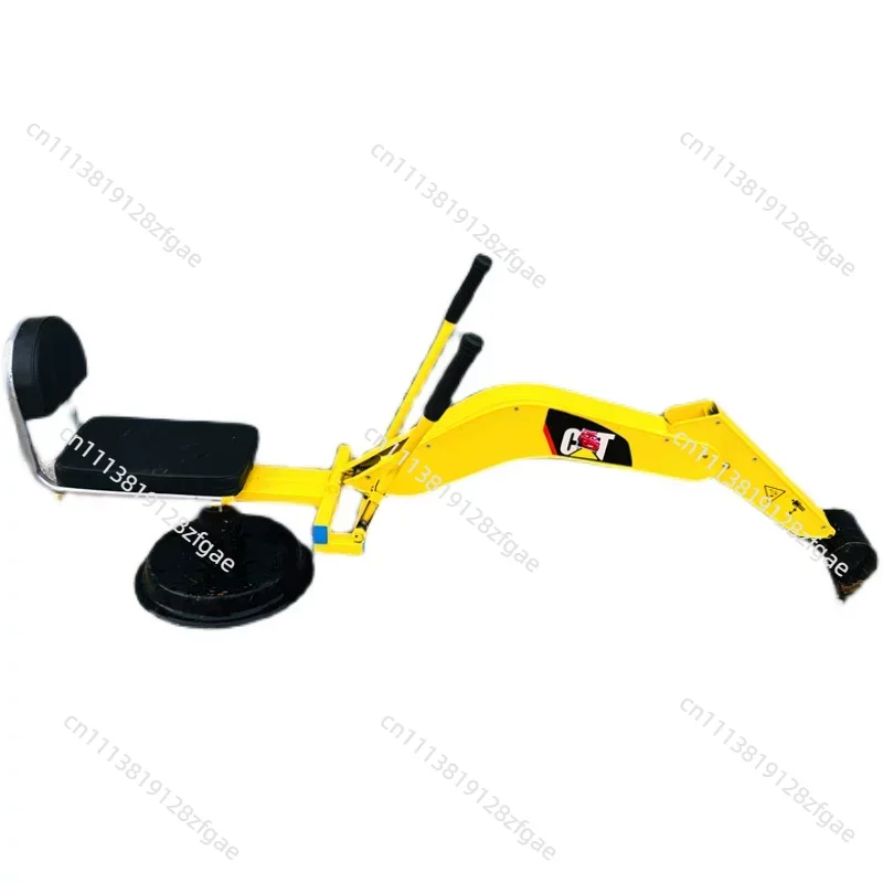 Large Ride-On Alloy Excavator – Manual Construction Vehicle for Kids, Playground & Beach Use