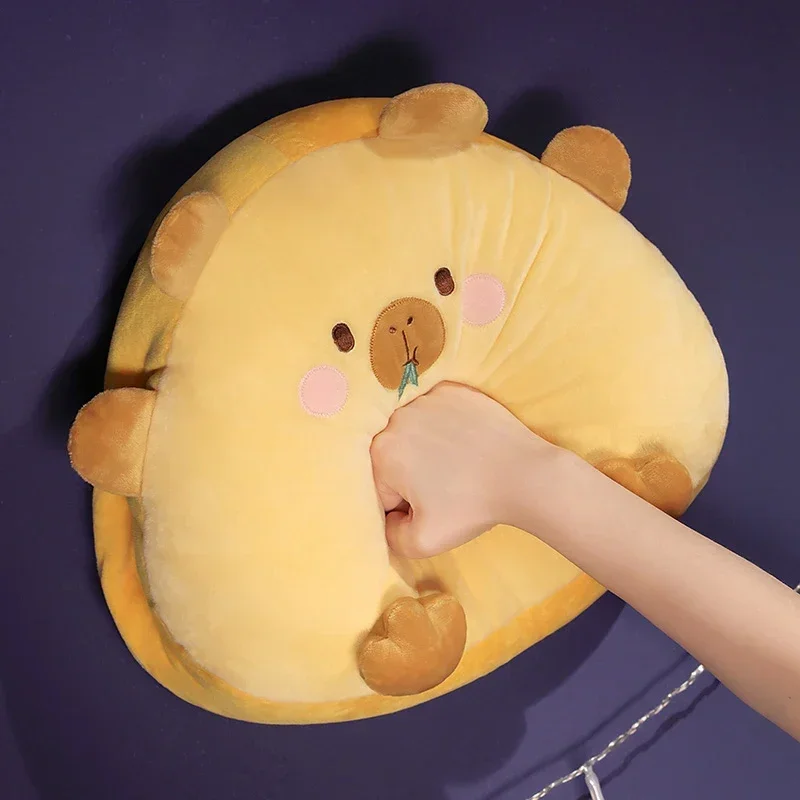 Soft Capybara Cushion Stuffed Capybara Pillow With Blanket Sofa Chair Decor Seat Cushion Cute Toy Birthday Gift