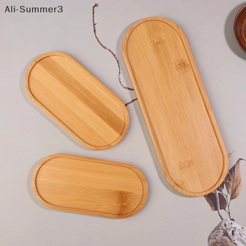 Multi Bamboo Tray Wood Saucer Flower Pot Tray Cup Pad Coaster Plate For Kitchen Decorative Plate Creative Coaster Coffee Cup Mat