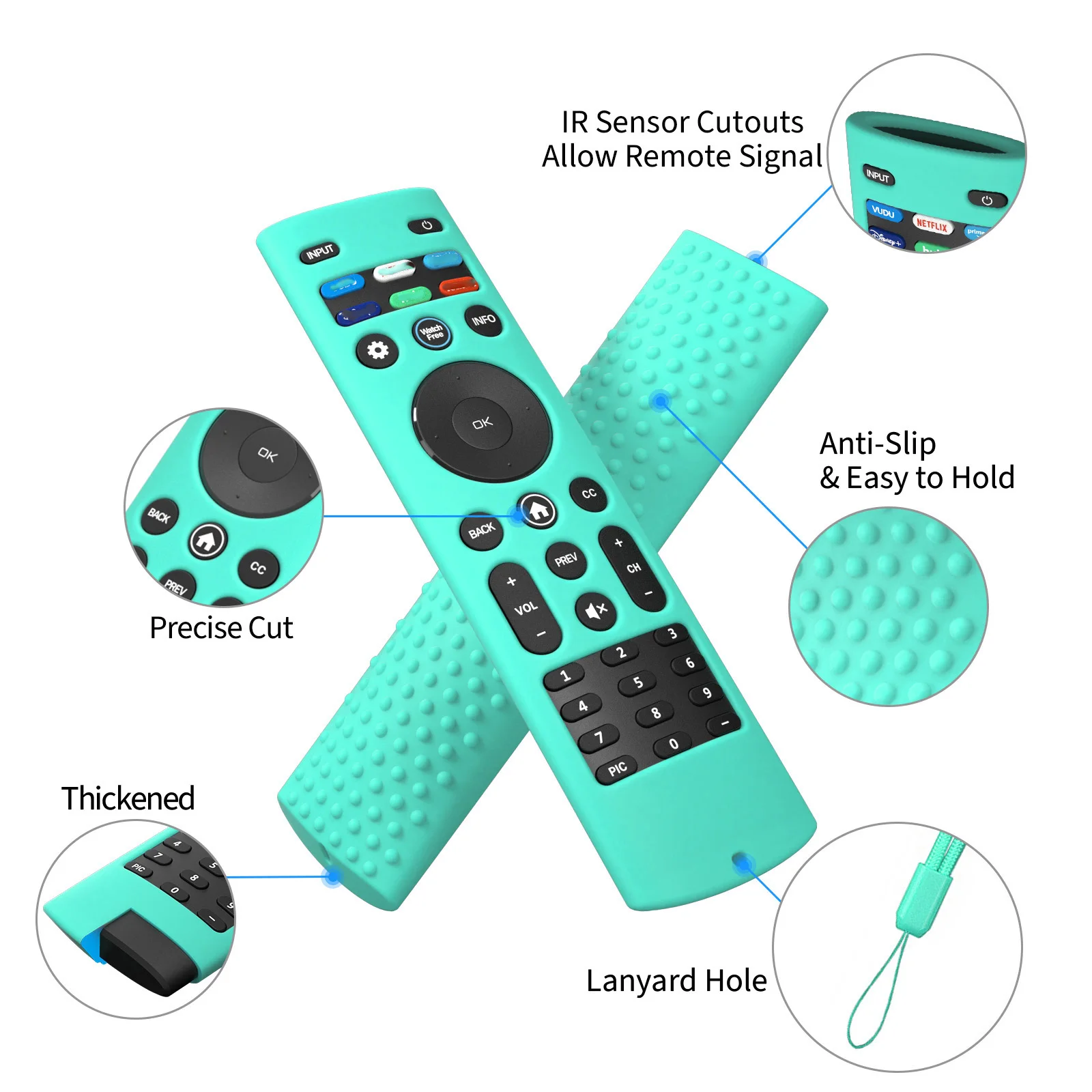 TV Remote Covers For Vizio XRT140 Remote Silicone Soft Protective Case Shockproof Sleeve Shell For Smart TV Remote Controller