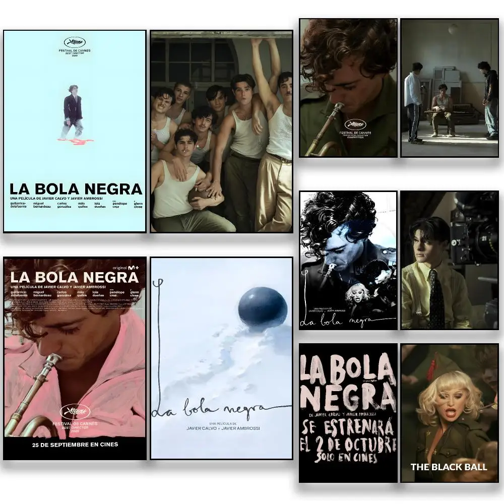 Movie L-La Bola Negra The Black Ball Poster HD Removable Wall Art Gift Bedroom Lounge Dorm Office Gaming Cafe Bars